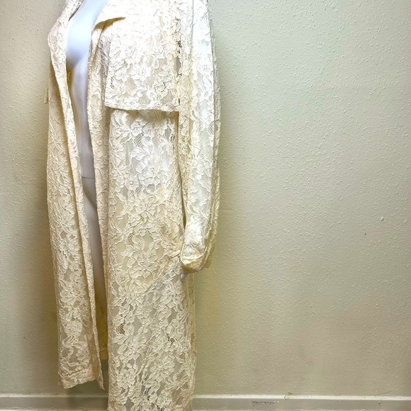 Express Lace Long Trench style Coat - Picture 10 of 10